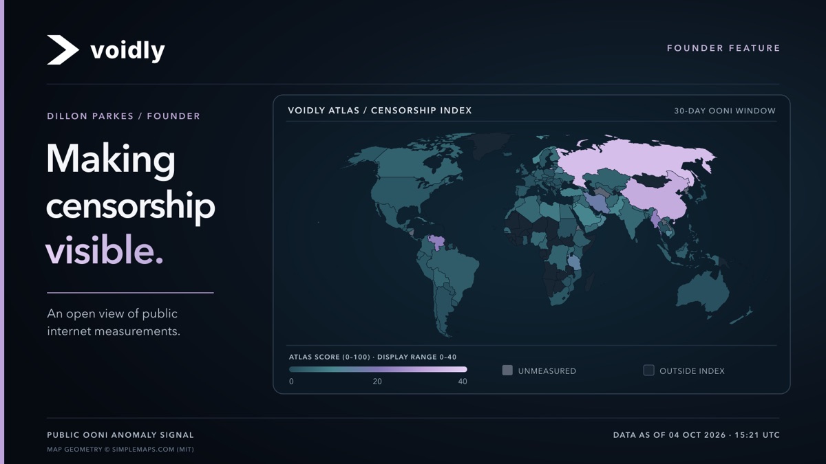 Dillon Parkes Is Building the Public Record of Internet Censorship